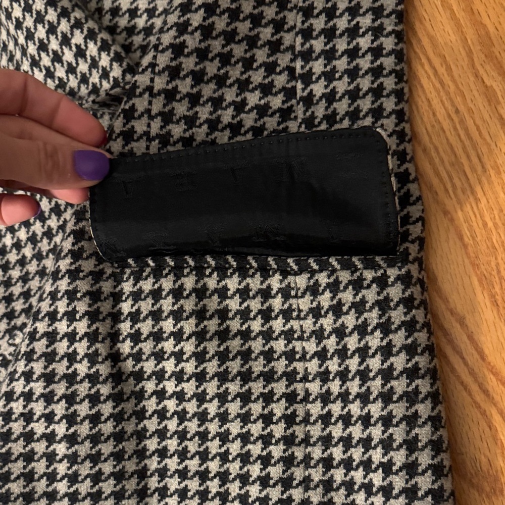 Max Mara 100% Pure New Wool Houndtooth Blazer, Small, made in Italy - Picture 7 of 9